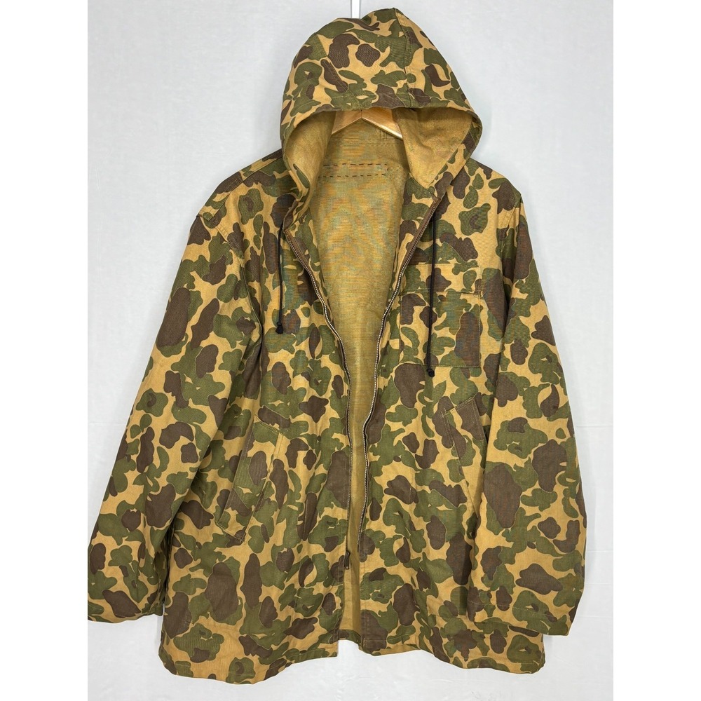 Duxbak Duck Camo Hunting Jacket Mens Multicolor Hooded Full Zip Outdoor